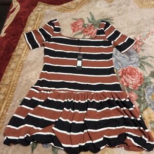 Ace Striped Bubble Mini Dress